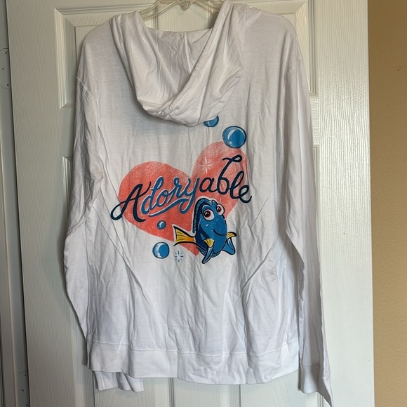 Disney Parks women’s white Dory lightweight full zip hoodie size XL - Picture 6 of 8
